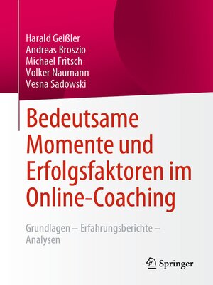 cover image of Bedeutsame Momente und Erfolgsfaktoren im Online-Coaching